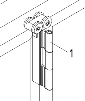 Schüco Laufwagenband-Set RAL 9016, ASS 50 FD.NI, Artikelnummer, 223826, für oben und unten