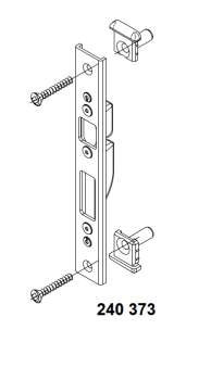 Schüco Schließplatte verstellbar, 240373 für Schwenkhaken-Rundbolzenverriegelung
