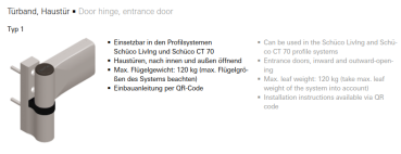 Schüco Türband Typ1, Haustür, 25843600, Kunststoff, F1-2