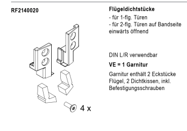 rp fineline 70D, Flügeldichtstücke f70 einwärts, Artikel Nummer, RF2140020, 30058527