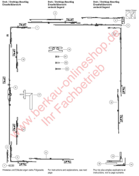 rp fineline 70W Fenster, Zusatzschere für Dreh- / Drehkipp-Beschlag RC2 Euronut, Artikel Nummer: TMZS1010 Pos.4