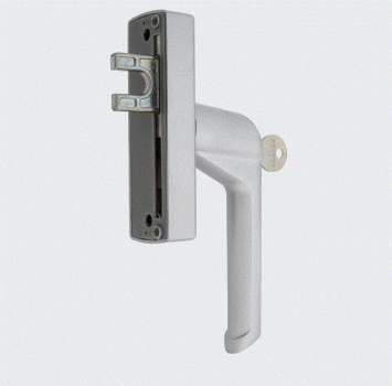 Schüco Fenstergriff 214789 Getriebegriff 100 abschließbar silber