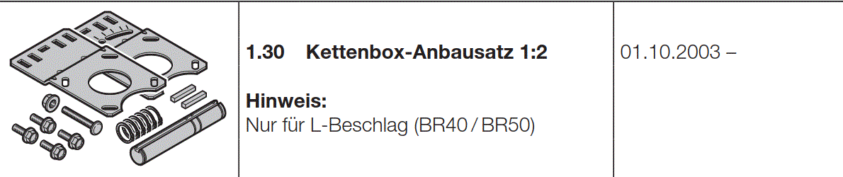 Produktbild von Hörmann Aufrüstsatz Nothandkette WA 400 FU – Für Industrieantriebe, Inkl. Zubehörbeutel, Ersatzteil 638166