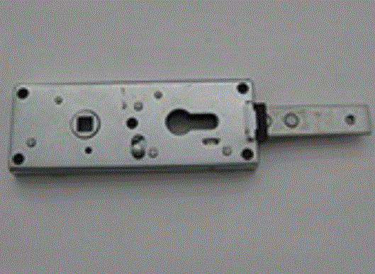 Türgriff verchromt mit Schloss 8 mm vierkant u. 2 Schlüssel f. Oldtimer  29981.3