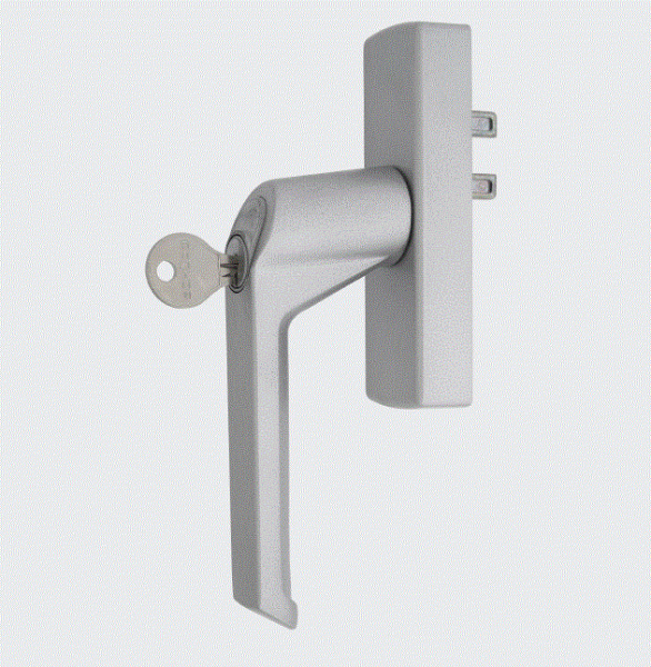 Schüco Fenstergriff 214789 Getriebegriff 100 abschließbar silber