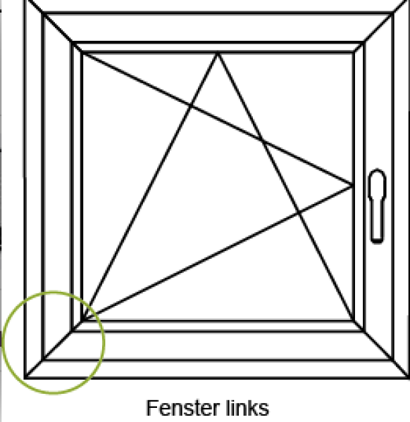 Schüco Ecklager aufliegend Schwarz Links - Schüco Systembeschlag / Profilsystem Schüco Corona AS 60,  25473800