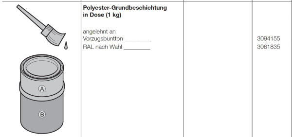Hörmann Lackstifte für die Industrietore und Privat-Tore, 3083713, 3083732, 3083764, 3083770, 3083771, 3083787, 3083790, 3083831, 3083873, 3083877. 3083881, 3083882, 3083883, 3083885, 3080067, 3096258, 3094155, 3061835