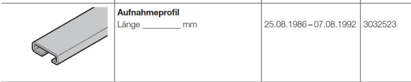 Hörmann Aufnahmeprofil für Bodendichtung HG 025 Baureihe 20, 3032523