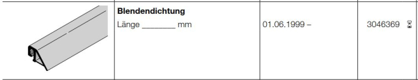Hörmann Blendendichtung Preis je m. für Baureihe 30 und 40, EcoStar, 3046369