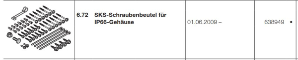 Hörmann SKS-Schraubenbeutel für IP66-Gehäuse, 638949