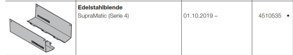 Hörmann Edelstahlblende SupraMatic Serie 4, 4510535