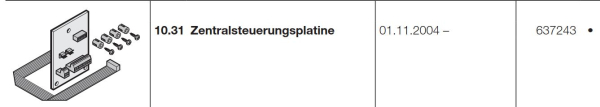 Hörmann Zentralsteuerungsplatine, 637243