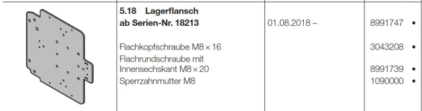 Hörmann Lagerflansch HG 75 TD, 8991747
