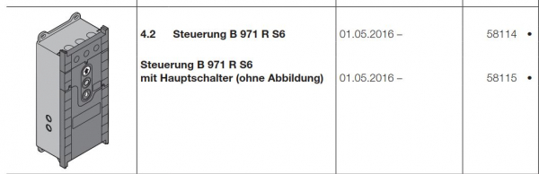 Hörmann Steuerung B 971, R S6, 58114