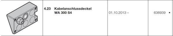 Hörmann Kabelanschlussdeckel WA 300 S4, 636939