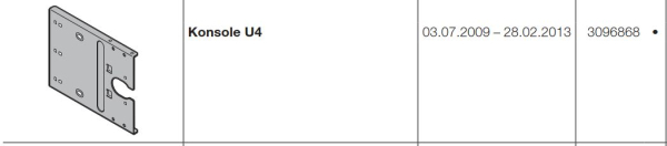 Hörmann Konsole U4 für die Industrietor Baureihe 30-40-50 , 3096868