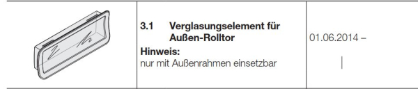 Hörmann Verglasungselement für Außen-Rolltor, 8991338