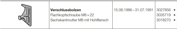 Hörmann Verschlussbolzen Baureihe 20, 3027856