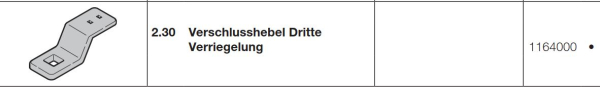 Hörmann Verschlusshebel Dritte Verriegelung, 1164000