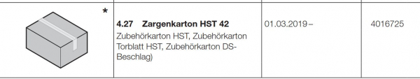 Hörmann Zargenkarton HST42, Seiten-Sektionaltore, 4016725
