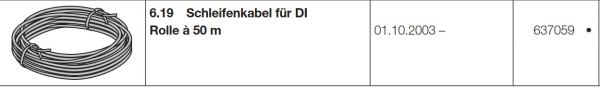 Hörmann Schleifenkabel für DI Rolle à 50 m, 637059