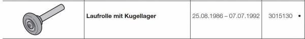 Hörmann Laufrolle Baureihe 20 Industrietor mit Kugellager, 3015130