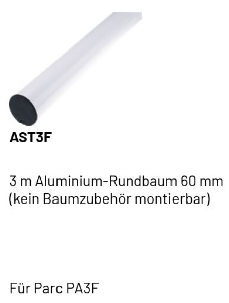 Marantec AST3F 3m Aluminium-Schranken-Rundbaum 60 mm , 178419