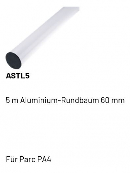 Marantec ASTL5, 5m Aluminium-Schranken-Rundbaum 60 mm, 178464