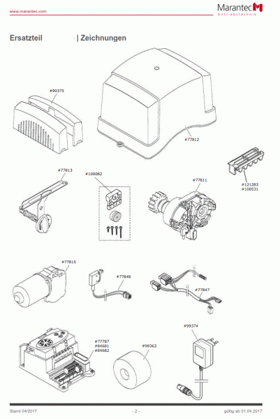 Marantec-EPL-Comfort-870-DE- Ersatzteilliste PDF
