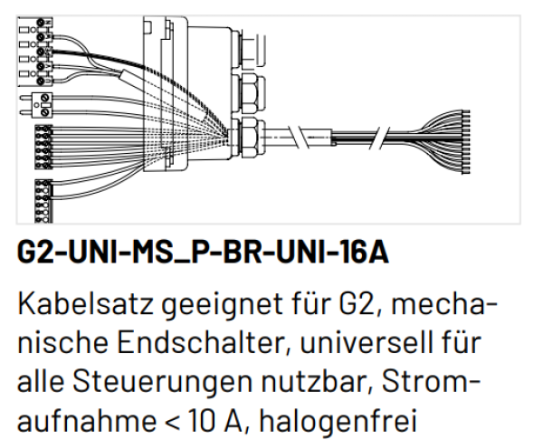 Marantec G2-UNI-MS_P-BR-UNI-16A, halogenfrei, 7 Meter, 146415