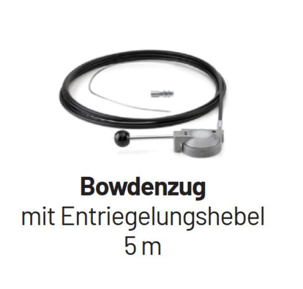 Marantec / MFZOvitor Federrückstellung STA-FDO Bowdenzug mit Entriegelungshebel 5 m, 146540