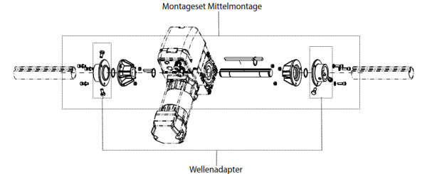 Marantec Wellenadapter, WA-S 35P, 189536, für Montageset Mittelmontage