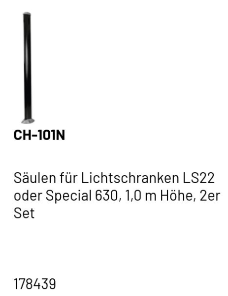 Marantec Säule für Lichtschranken CH-101N, LS22 oder Special 630, 178439
