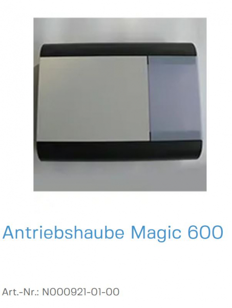 Normstahl Antriebshaube Magic 600 komplett mit Lichtscheibe, N000921-01-00