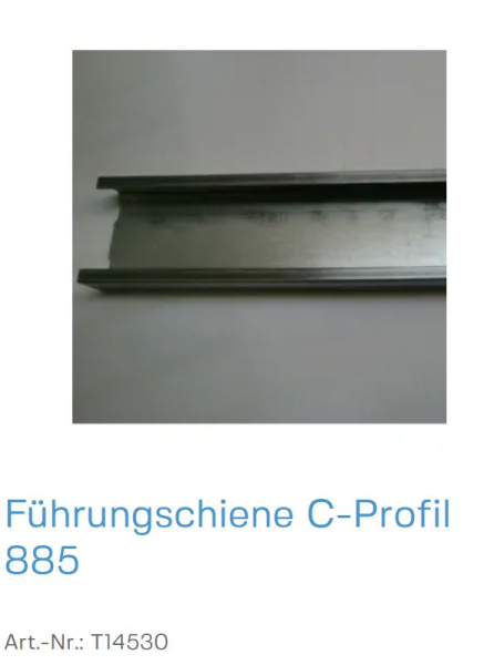 Normstahl Führungsschiene C-Profil 885, T14530