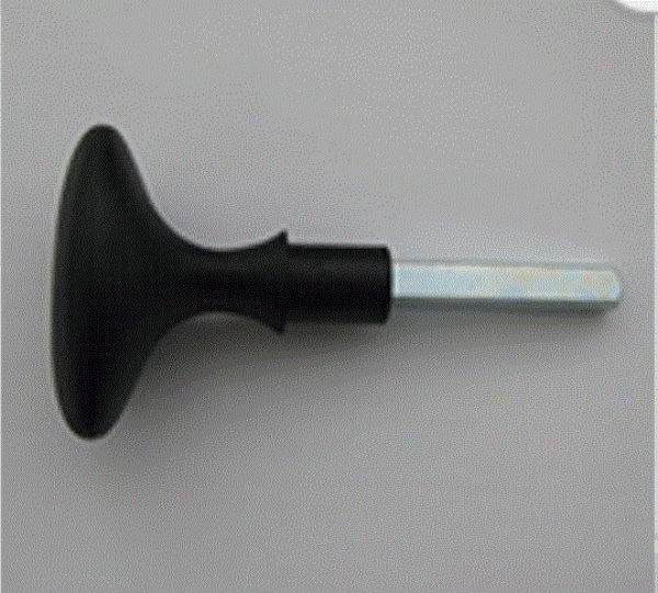 Normstahl Handschmeichler-Griff aus schwarzem Kunststoff für SWT, für  Schwingtore Prominent-Variant