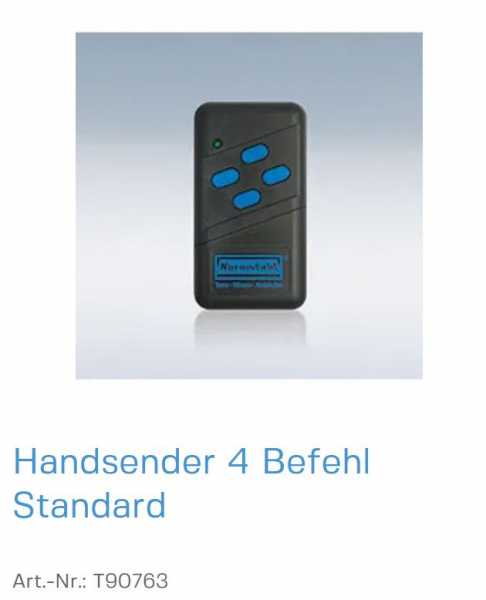 Normstahl Handsender 4 Befehl Standard 40 MHz/FM Abmessungen: 60x110x25 mm, T90763
