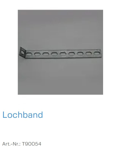 Normstahl Lochband zur Befestigung  für den Garagentorantrieb Tandem SSD, T90054