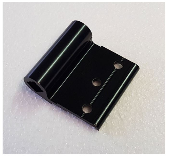 Normstahl Scharnierteil für Alu-Tür schwarz, N000508-00-09