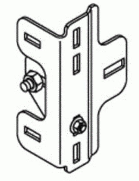 Normstahl Verbindungsteil unten komplett Linkslauf SST 97, für Seitensektionaltor Top 08.1997-11.2012, A372110