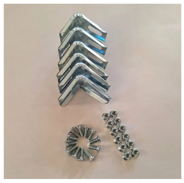 Normstahl Wandbefestigungswinkel Set, K085020, für Deckensektionaltore