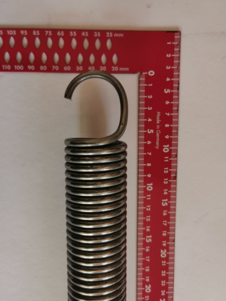 Normstahl Zugfeder 475 x 51 x 6,0 mm für Schwingtor Länge mit Haken, für Schwingtore Prominent-Variant, H400090