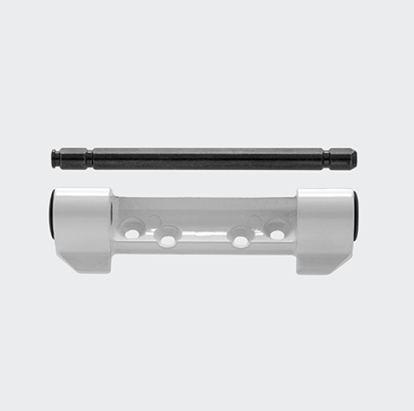 Schüco Original Ersatzteil Scherenlager mit Scherenlagerstift WeißSchüco Beschlag 2000 / Systembeschlag  Profilsystem Schüco Schnicks / Corona AS 60 / CT 70 / SI82, 25474600