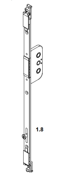 Schüco Balkontürgetriebe D30, DK-Getriebe nicht abschließbar, 25413700, Silber, Schüco VarioTec
