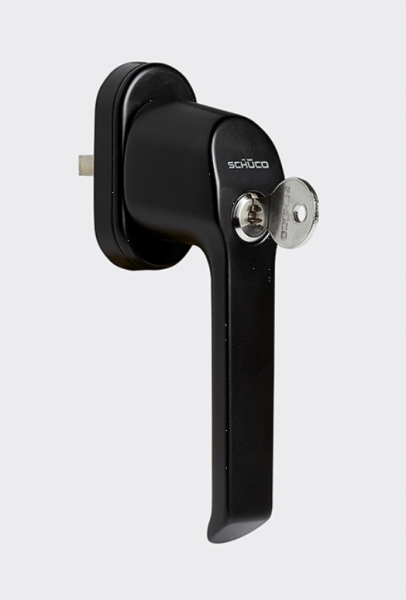 Schüco Fenstergriff, abschließbar, 23428400, 200 Nm, schwarz, Corona AS 60