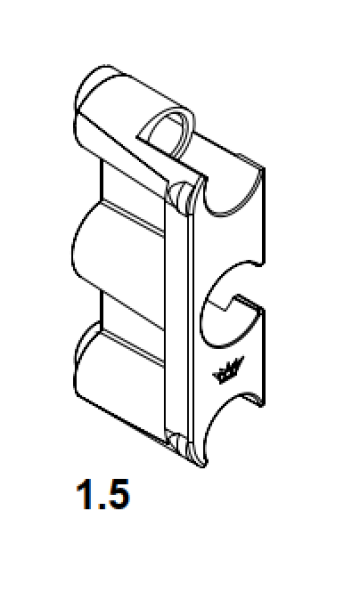 Schüco Griffadapter für Getriebe D7, 28733100, Schüco VarioTec