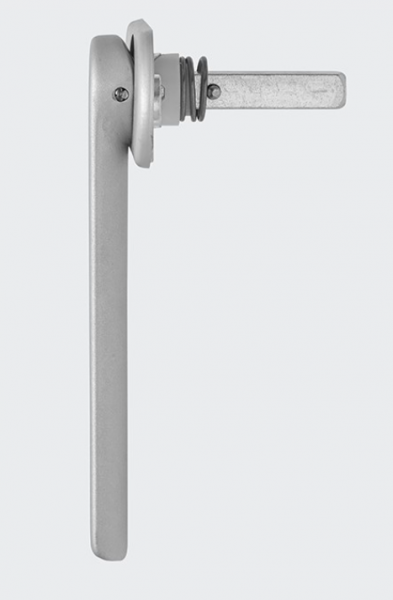 Schüco Handhebel, Naturton / Silberfarbig, DIN links und rechts verwendbar, 240885, für Faltanlagen, Royal S 70F, ASS FD