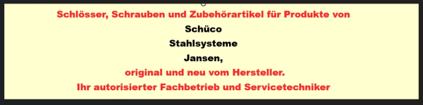 PDF Ersatzteil- und Zubehörlisten, Anfrageformular für Schüco Jansen Stahlsysteme
