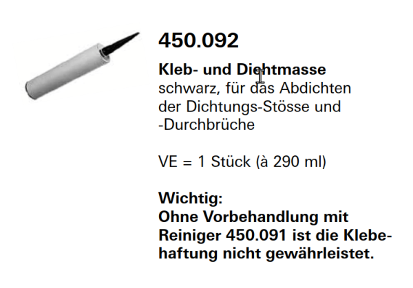 Schüco Jansen, Kleb- und Dichtmasse, Artikelnummer, 450.092, Zubehör