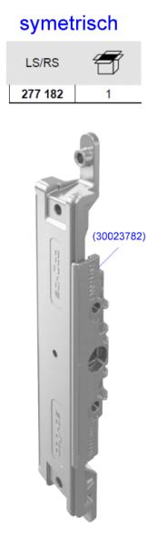Schüco Kammergetriebe 43 mm, symetrisch  277182, 277 182 LS/RS